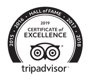 TripAdvisor Certificate of Excellence Hall of Fame 2019