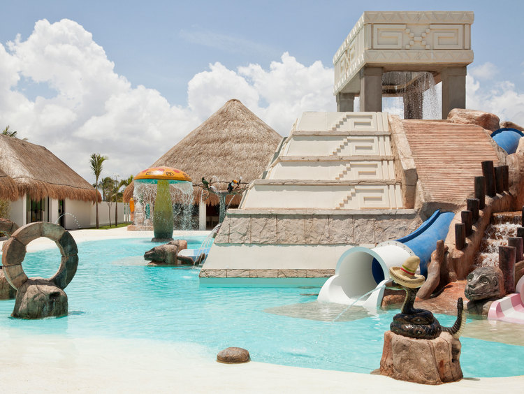 Parque Acuático del Resort en Cancún